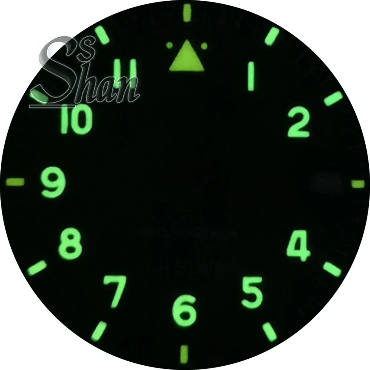 29mm Pilot's Watch Dial with Green Luminous, Available in Multiple Colors