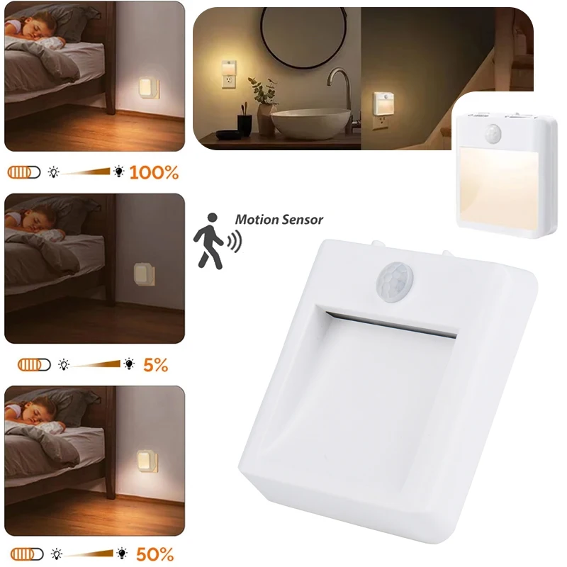 Luz LED nocturna con Sensor de movimiento