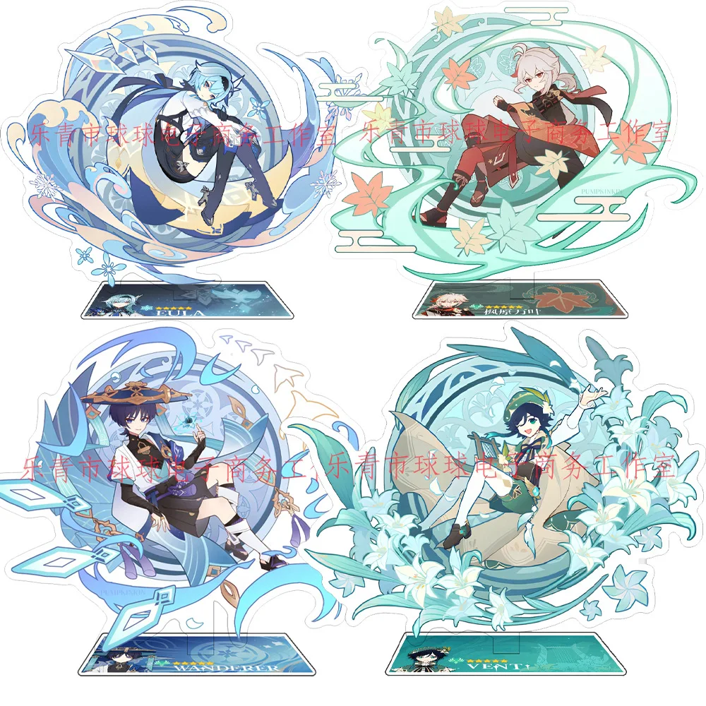 Anime Figure Genshin Impact Scaramouche Barbatos Cyno Xiao Kaeya Acrilico Stand Modello Piatto Desk Decor Standing Sign Fans Regali