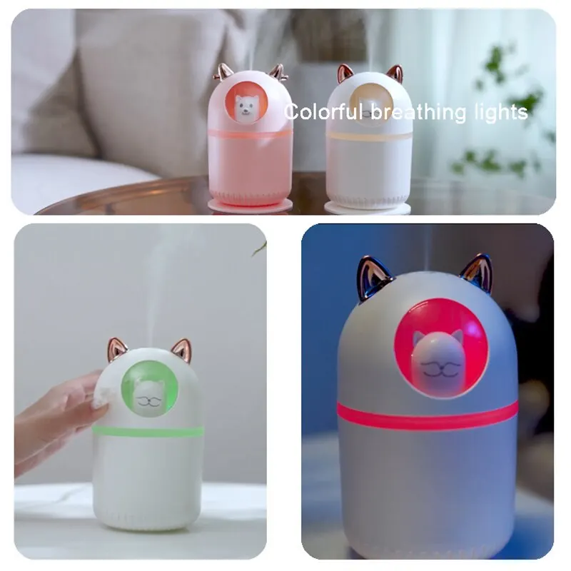 Car Humidifier Atomized Aromatherapy Ambient Lamp Sprayer Air Purifier