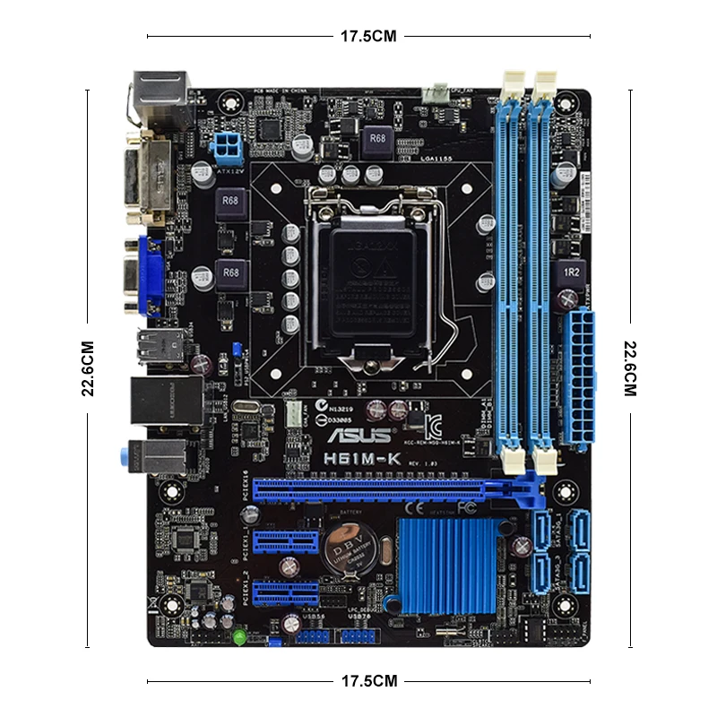 ASUS H61M-K Motherboard Support i5-2500K 3570K i7-3770K 2600 i3