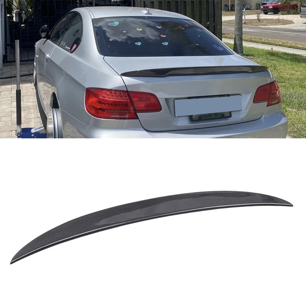 

1Pcs Real Carbon Fiber Car Rear Trunk Deck Spoiler Car Tail Wing For BMW 3 Series M3 E92 2006-2013 Car Accessories