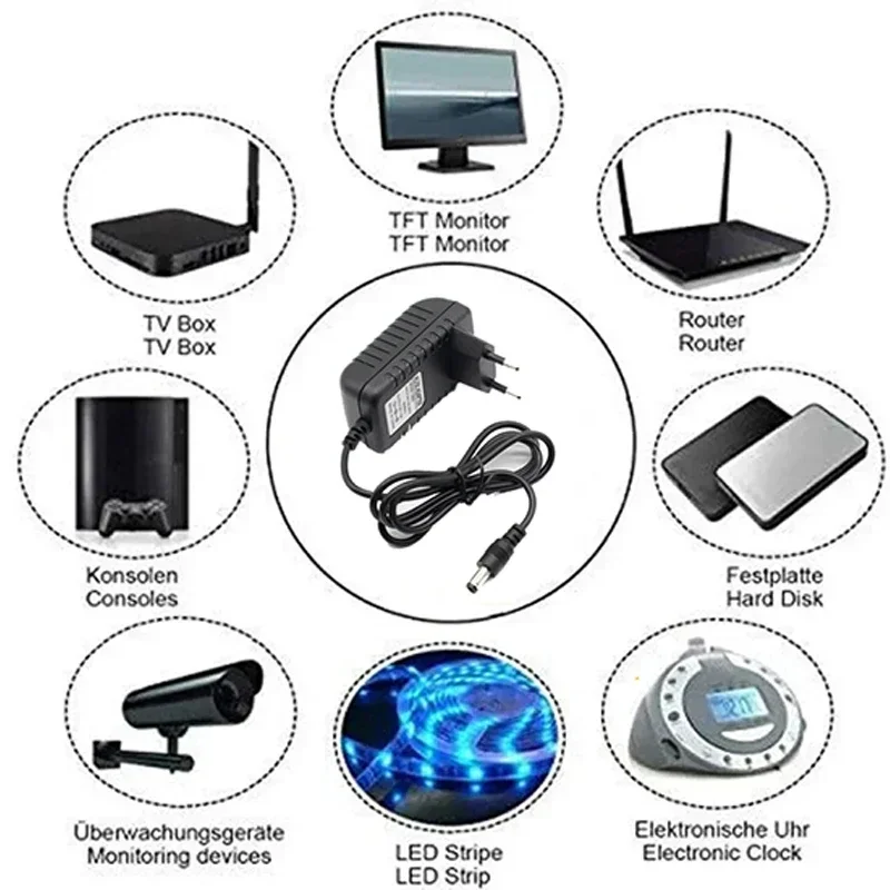 AC 110-240V DC 5V 6V 8V 9V 10V 12V 15V 0.5A 1A 2A 3A Universal Power Adapter Supply Charger adaptor Eu Us for LED light strips 5