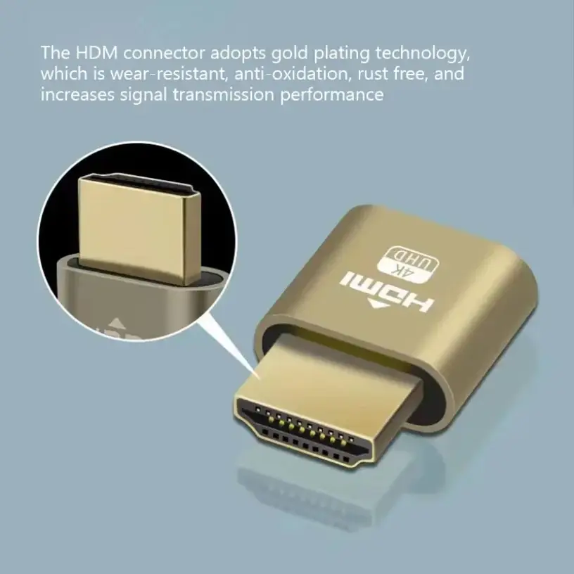 Dummy Plug Virtual Display Headless Ghost Display Emulator HDMI-compatible 4K DDC EDID Dummy Emulator Adapter image 4