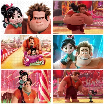Baymax 어린이용 카드 보드 퍼즐, 난파선-It 랄프 직소 퍼즐, Vanellope 퍼즐, 디즈니 만화 장난감, 취미, 지능형 퍼즐