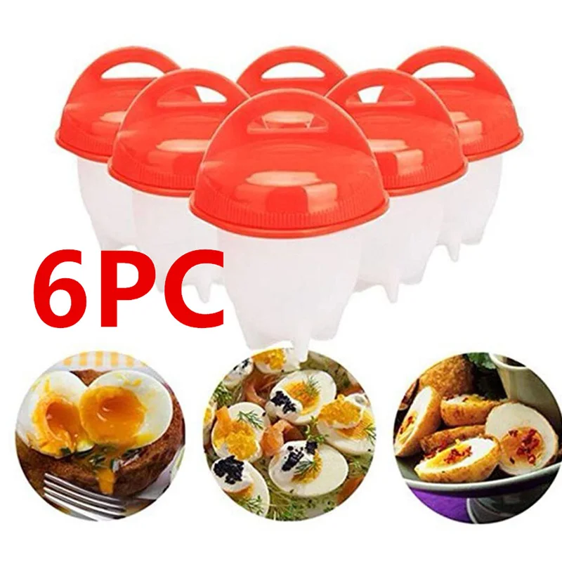 6PCS3PCSSetEggPoachersCookerSiliconeNonStickBoilerCookers