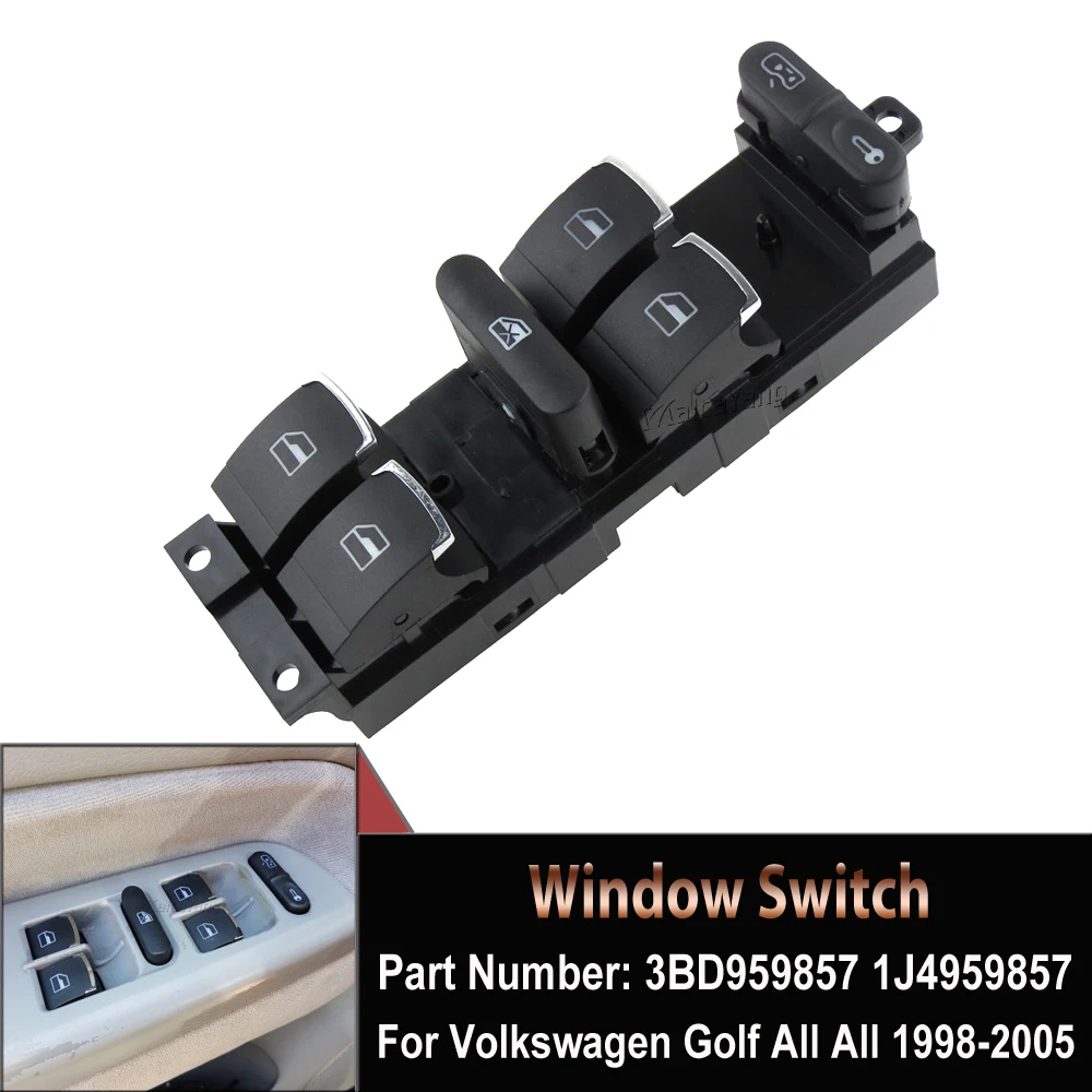 1 Pz Controllo Master Window Controller Switch 3 Bd959857 Per Vw Jetta Golf Gti Mk4 Passat B5 Lato Conducente 3Bd 959 857 1998-2005