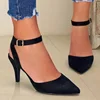 2024 Hot Selling High Heel Toe Sandals Women's Ankle Buckle Sandals Sexy High Heels Party Shoes Pointed Toe High Heels for Women 1