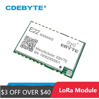 SX1262 LoRa 모듈 Ebyte E22-900M30S 915MHz 30dBm 장거리 IoT 트랜시버 SMD PA LNA IPEX 스탬프 홀 송신기 및 수신기