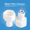 6Pcs Fitting Connector for Aquarium RO Water Filter Reverse Osmosis System Fit 1/4 Tube OD to 1/2 Female Water Filter Connector 3