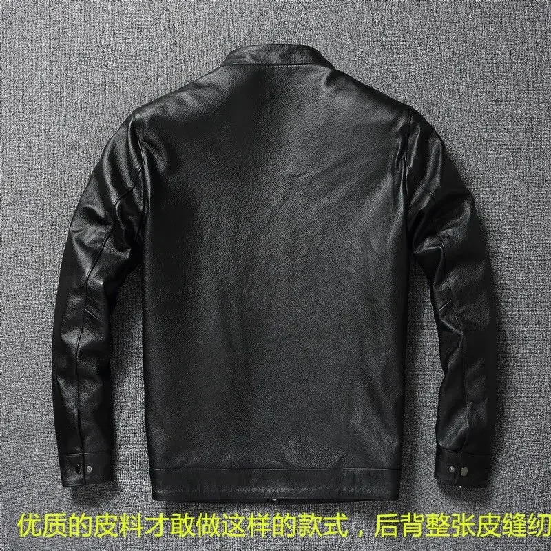 Description Picture 5 of itemMen's Genuine Leather Jacket Spring Autumn Winter Coats Man High Quality Real Natural Cow Business Casual Male