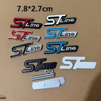 1X 3D métal ST LINE STLINE calandre autocollant voiture tête gril emblème arrière Badge pour FIESTA FOCUS MONDEO Auto voiture style 2
