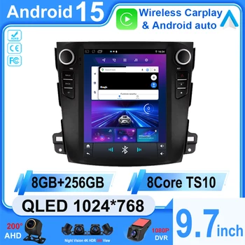 9,7 "Android 15 para Mitsubishi Outlander Xl 2 2008-2011 Radio de coche reproductor Multimedia navegación estéreo GPS Carplay 4G HDR pantalla 1