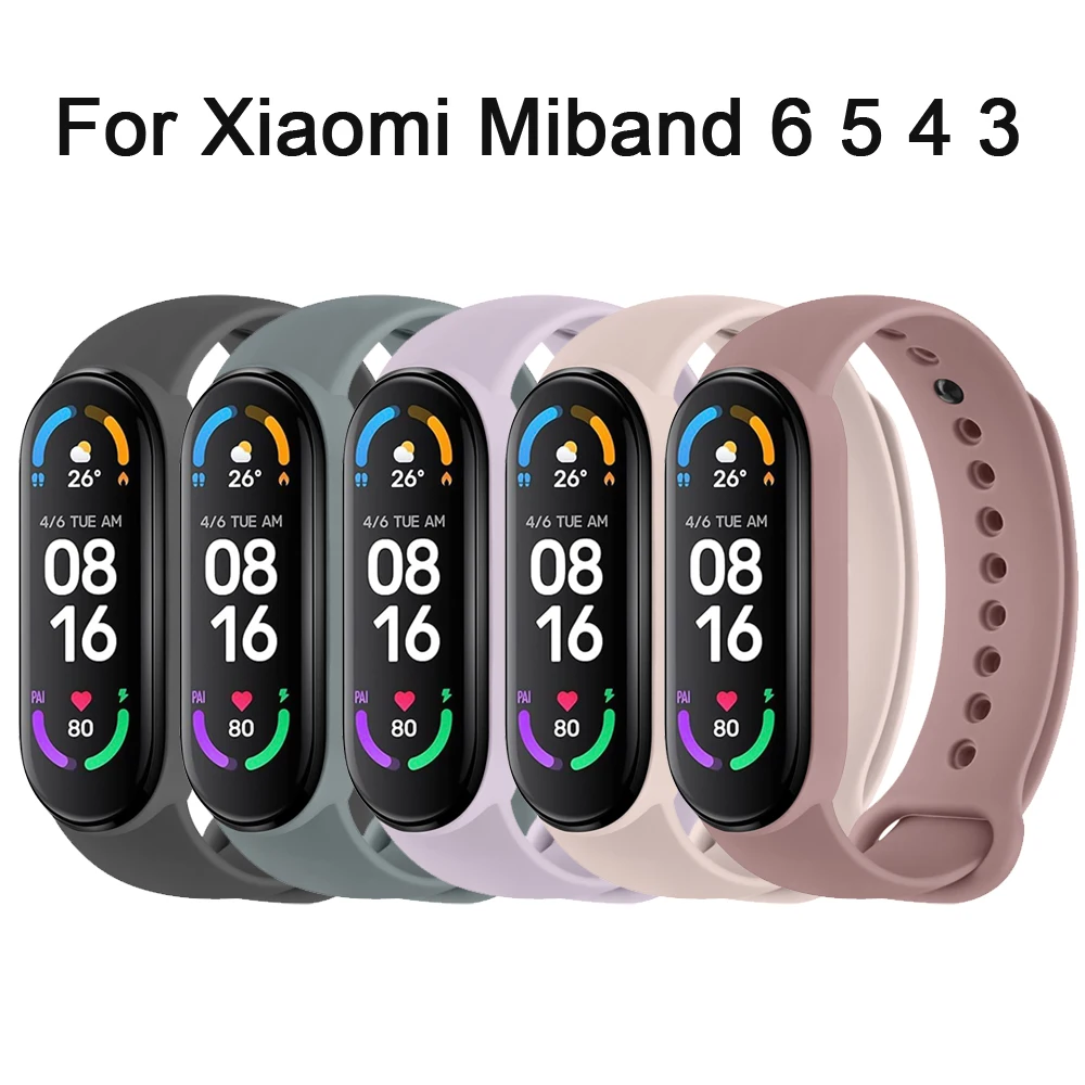 Weiches Silikon band für Xiaomi Mi Band 6 5 4 3 Band Armband Armband für Xiaomi Miband 6 5 4 3 Armband Armband Ersatz