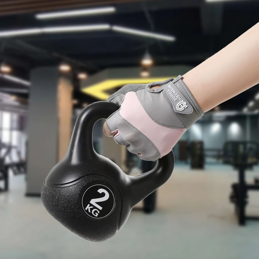 Sports Half Finger Gloves Fitness Rubbing Iron Outdoor Wear resistant Cycling Anti slip Dew Finger Fishing Road Asia Summer Shoc 2