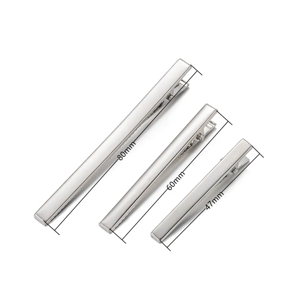 10 fermagli per capelli coccodrillo, argento - Italia