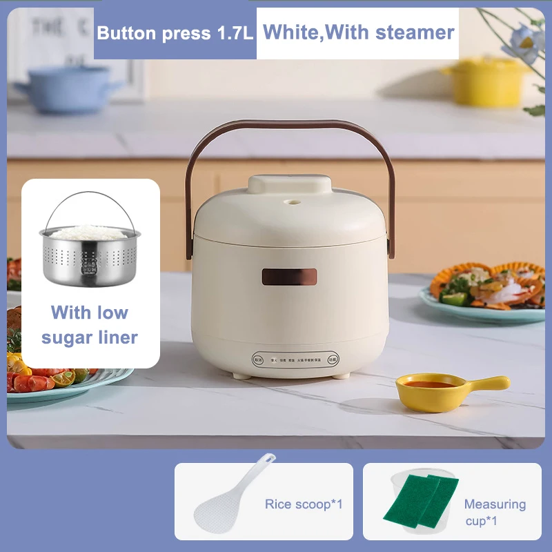 Button with steamer