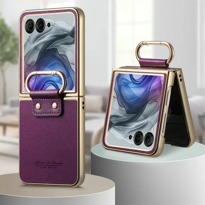 Leather Armor Ring Case - Luxury Back Panel Cover