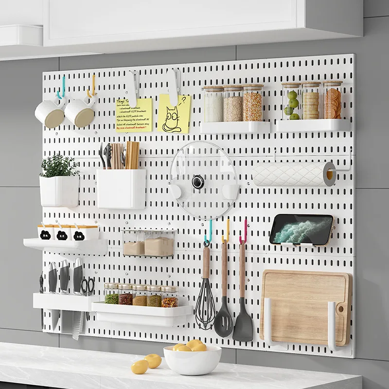 Multi-Functional Pegboard Wall Organizer with Shelves