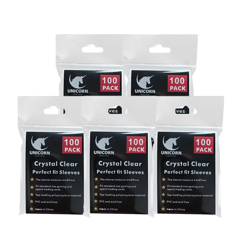 Card Sleeves Standard Size Clear Fits Inner Sleeves Compatible with MTG