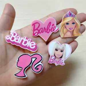 5pcs/10pcs Barbie Letter Embroidery Stickers Cartoon Princess Iron On  Clothes Patches Badge Kids Hole Patch Clothing Stickers - Dolls - AliExpress