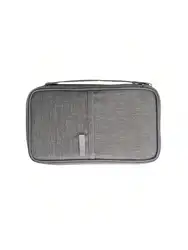 Portable Travel Airplane Bag - Multifunctional Passport and Document Organizer (Grey)