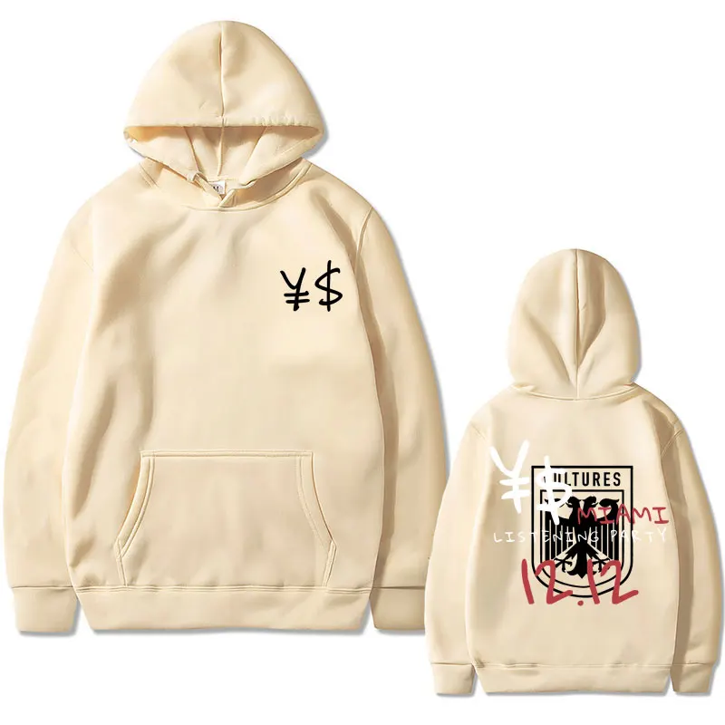 Description Picture 5 of itemRapper Kanye West Vultures Album Cover Graphic Hoodie Men's Hip Hop Street Fashion Hoodies Men Women Casual Oversized Sweatshirt