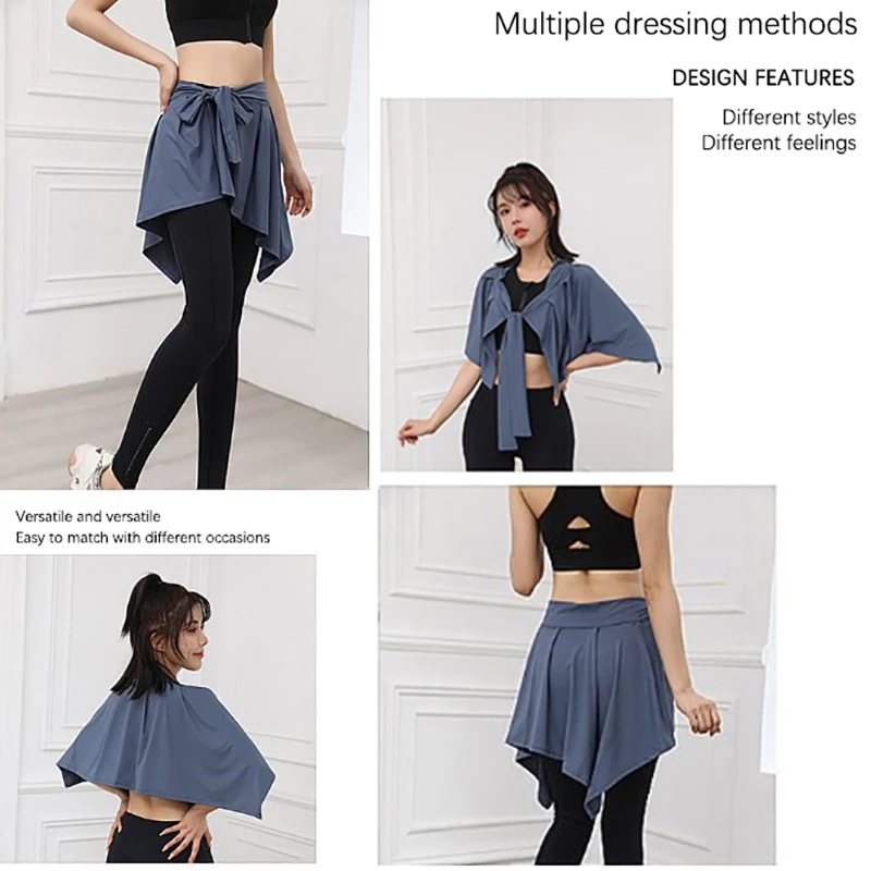 Sports Skirt Yoga Long Strap Cover Up Shawl For Women