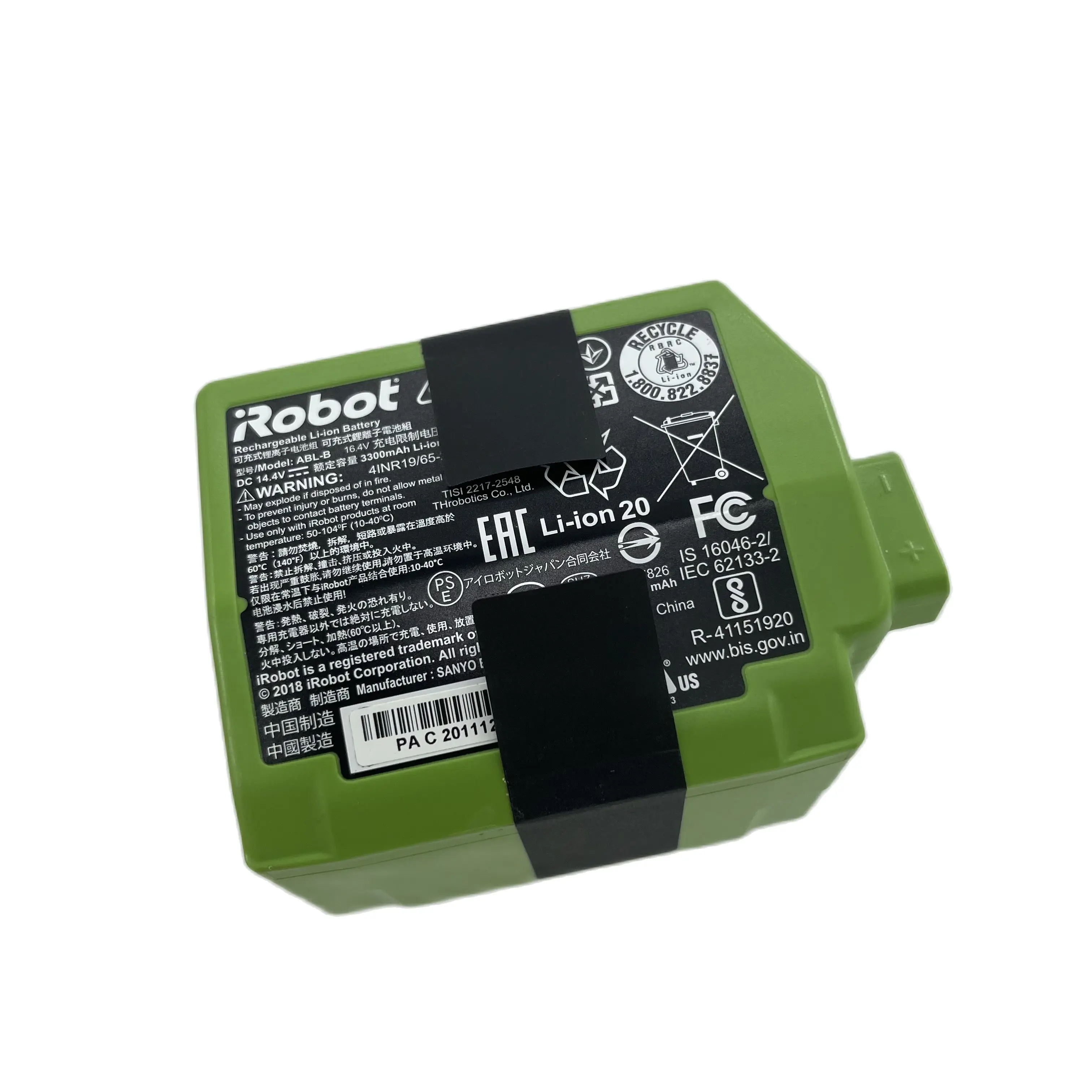 Batteria Per Aspirapolvere Robot 14.4V/3300Mah Abl-B, 4650994 Per Irobot Roomba S9, S9 +, S955020
