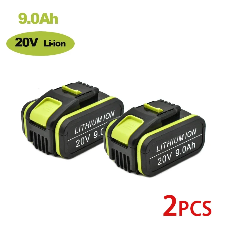 

Worx electric tool WA3551 WA3553 WX390 WX176 WX178 WX386 WX678 2Pcs new 20V9000mAh lithium-ion rechargeable replacement battery