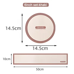 Nonstick Silicone Baking Mat for Cake Pans - Easy Clean Liners for Cheesecake Baking (6 - inch set)