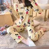 Striped Mickey Minnie Pajamas Spring Autumn New Pajamas Women's Long-sleeved Trousers Cartoon Loose Home Clothes Suit 3