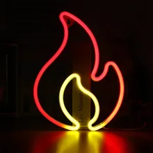 

Flame Neon Lights for Wall Decor Battery/USB Powered Led Neon Signs Light up for Home/Kids Room/Bar/Christmas/Wedding Party