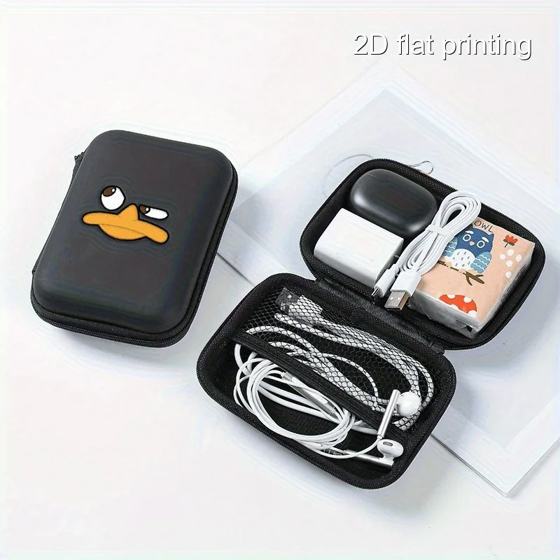 Portable Small Storage Case Zipper Pouch Bag for Earphone Headphone Cable