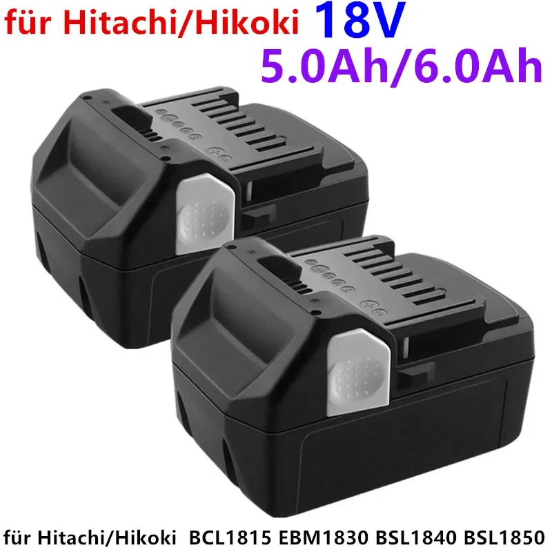 18V 6,0 Ah Lithium-Ionen Akku-Muslimex Werkzeug Akku Fur Hitachi/Hikoki Bcl1815 Ebm1830 Bsl1840 Bsl1850 Batterie