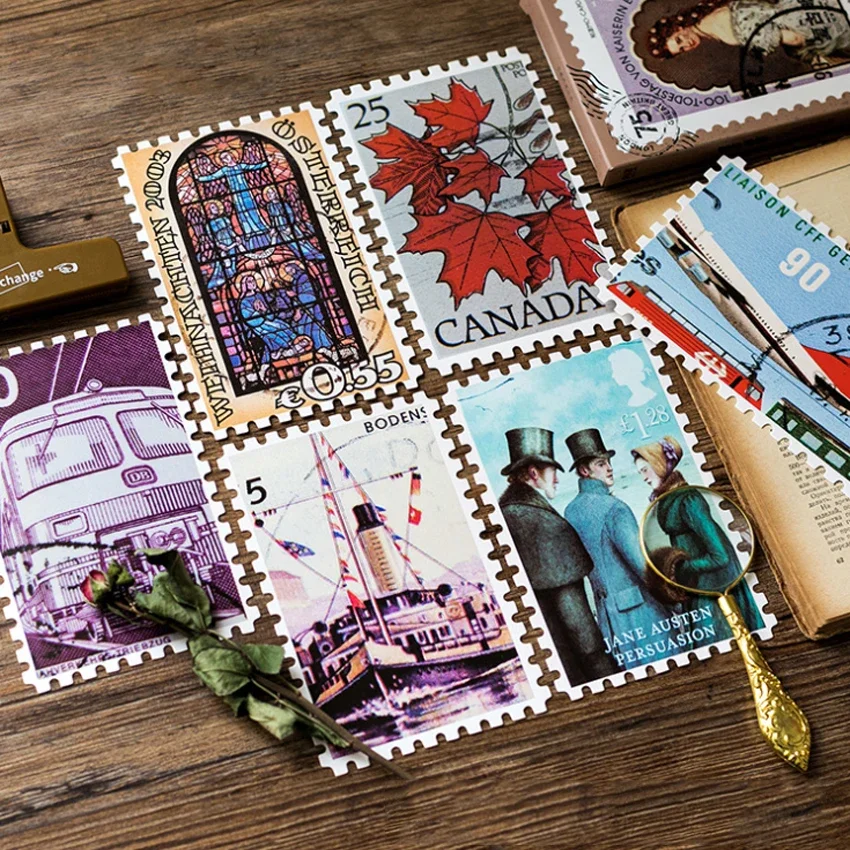 30 Pcs/lot Cute Vintage Stamp Birthday postcard set Greeting Card Envelope Gift Birthday Card DIY gifts