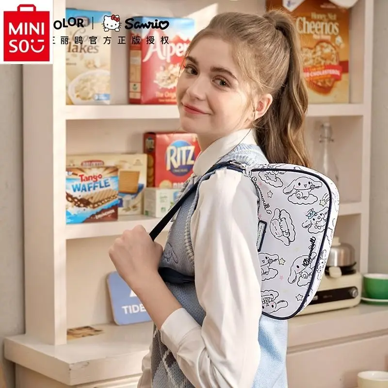 miniso-sanrio-cartoon-hello-kitty-commuting-versatile-shoulder-bag-for-students-simple-and-sweet-versatile-crossbody-bag