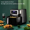 1600W Household Air Fryer 8L Touch Screen Panel Air Fryer Capacity Pizza Oil-Free Salt-Free Cookware Touch Screen Electric Fryer 6
