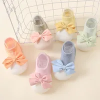Baby Floor Shoes Non-slip Rubber Soft Sole Breathable Spring and Autumn Cartoon Cute Bow Indoor and Outdoor Walking Shoes 2