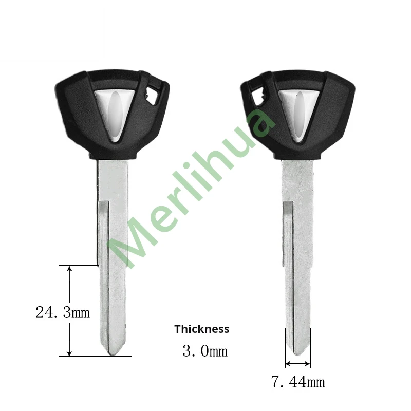 Kawasaki motorcycle key, suitable for: Kawasaki Ninja NINJA400 600 Z400 Z800 Z900 Z1000 motorcycle key embryo(Can install chips)