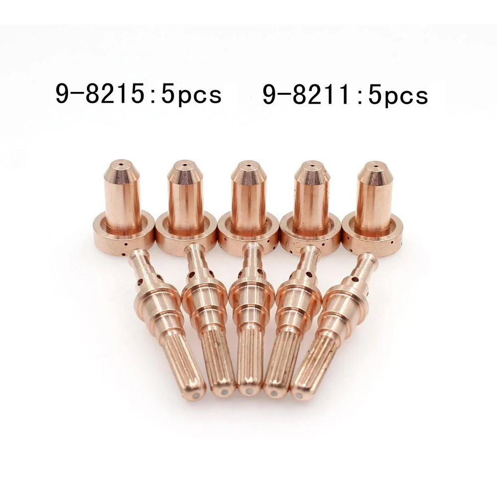 

10pcs 9-8211 WSP-10008 Plasma Cutter Tip Nozzle 80A Electrode 9-8215 WSP-10000 For SL60 SL100 Torch Plasma Cutting Machine Torch