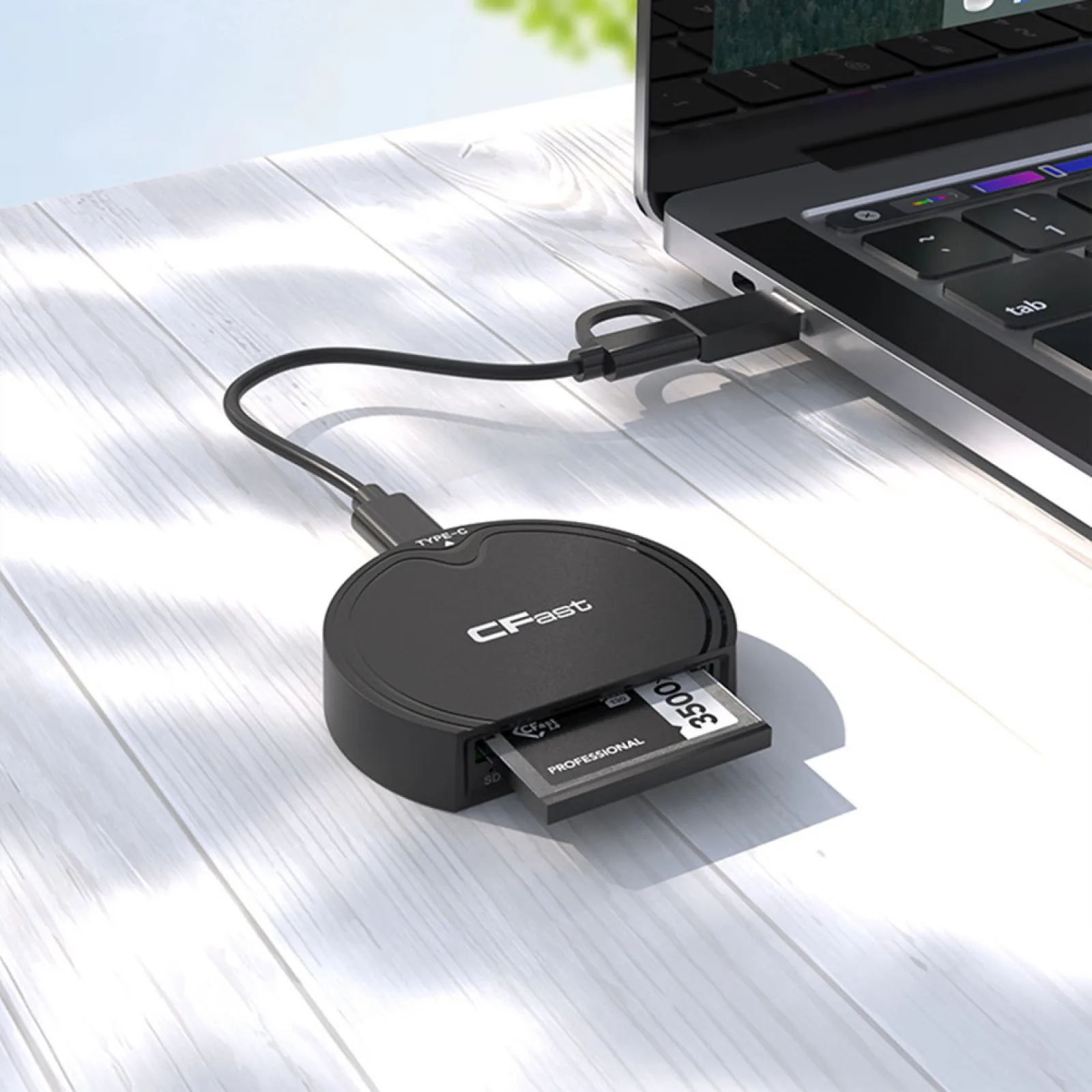 

1Set Card Reader CFast 2.0/SD Memory Card Adapter USB3.2 Gen2 High Speed Card Reader 10Gbps