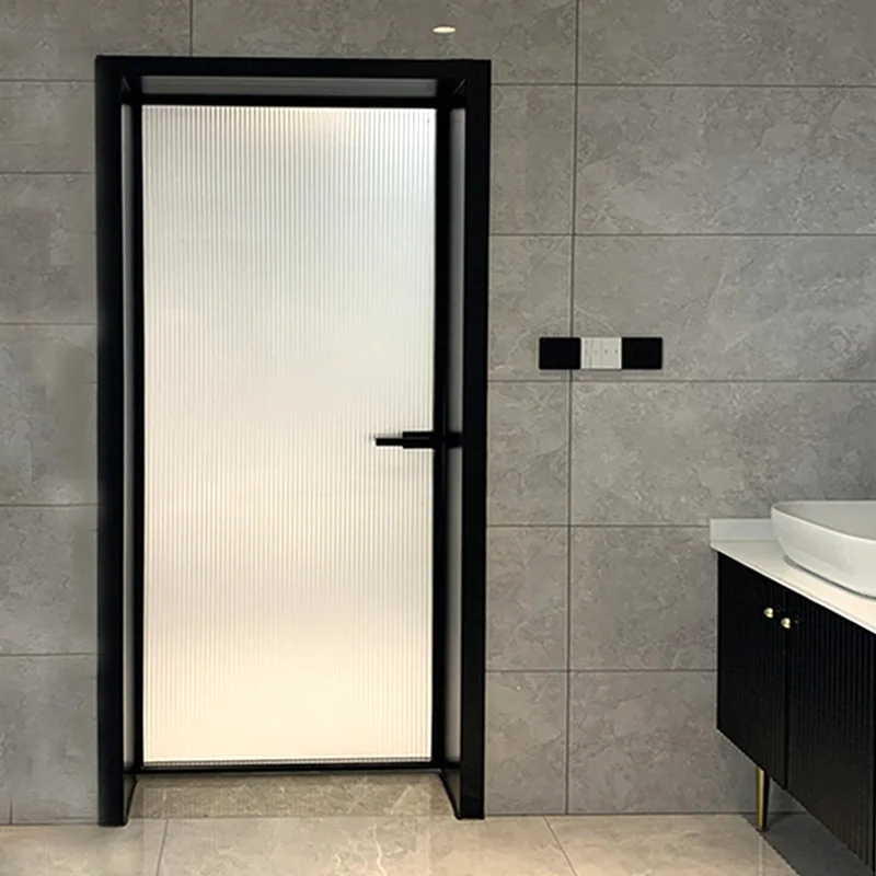 Modern simple glass door, aluminum alloy bathroom, flush door, kitchen