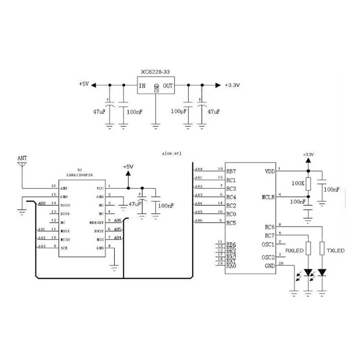 (A23G) SX1262 LoRa 무선 RF 모듈 915MHz 초저전력 LoRa1262 모듈 IoT 애플리케이션용 RF 트랜시버