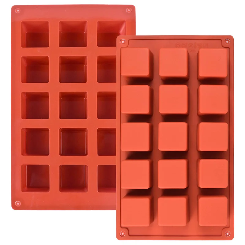 Square Silicone Mold Candy Chocolate Mousse Cake Non-Stick Baking Mould Dessert Molds for Soap Ice cream Truffle Cake Pan