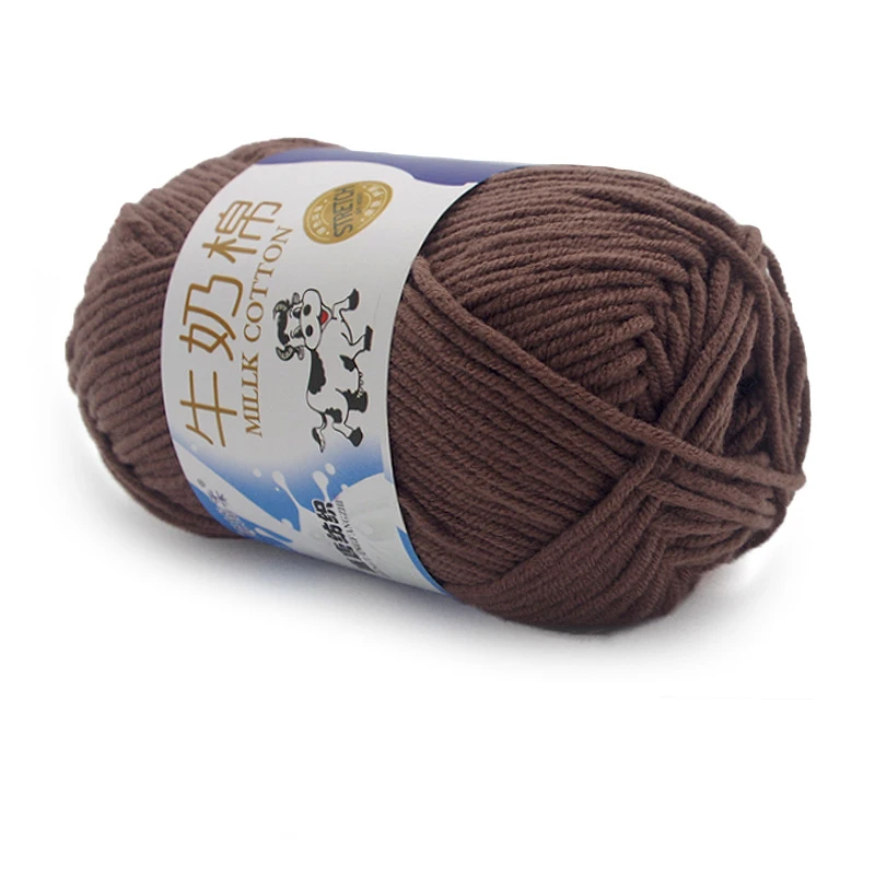 Luxurious Soft Milk Cotton Yarn for Knitting & Crochet Projects (50g)