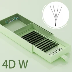 DIYDAY W Shape Eyelash Extension Premade Fans Mink Faux Lashes - 6 mm (4D W LASH EXTENSION)