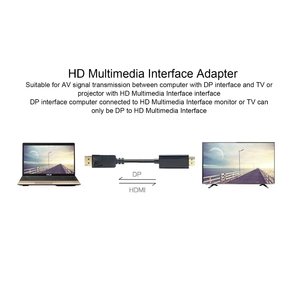 4K30HZ/1080P 디스플레이포트-HD 멀티미디어 인터페이스 어댑터 1.8m/5.9ft DP(수)-HD(수) 케이블 DP-HD 케이블 TV 연결