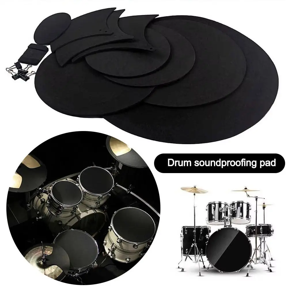 Music Practice Noise Reduction Drum Soundproofing Pad Drumming Practice Pad Jazz Drum Mute Silencer
