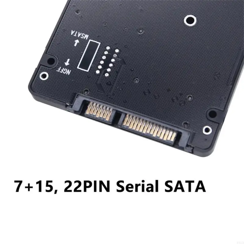 B95D 2 Interfaces MSATA and M.2 NGFF to SATA3 External Hard Enclosure With USB Adapter Cable for Data Transfer